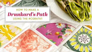 How to Make a Drunkards Path Using Creative Grids Ruler CGRATK1  a Shabby Fabrics Tutorial [upl. by Ettellocin]