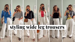 8 Ways To Style Wide Leg Trousers  Summer Outfit Inspiration  jessmsheppard [upl. by Milo]