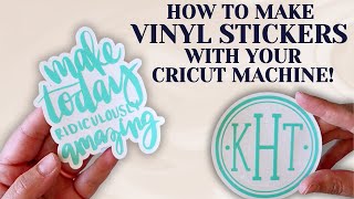 How to make a vinyl sticker decal to sell Making Money with Your Cricut Cutting Machine [upl. by Lothaire]