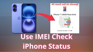 How to Check iPhone Status with IMEI  Check If Your iPhone is Clean and Original [upl. by Oilut]