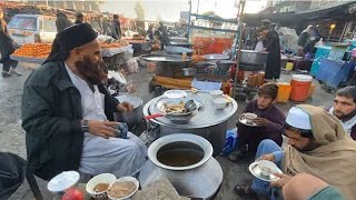 Street Food IN Afghanistan  Kabul Afghanistan Arzan Qimat Road Said Food  Subha Ka Nashta Kabul [upl. by Gausman]