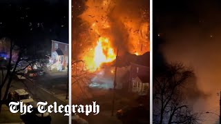 Massive explosion blows up house in Arlington Virginia [upl. by Artsa]