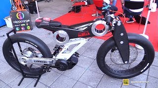 2019 Moto Parilla Carbon Electric Bike  Walkaround  2018 Eurobike [upl. by Ahseid]