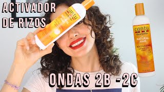 PROBANDO ACTIVADOR DE RIZOS CON DE CANTU EN CABELLO ONDULADO 2B C 🤩 Caro Montero [upl. by Ajidahk112]