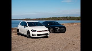 CTS Boss600 Audi S3 vs Stage 2 VW Golf GTI  MQB Battle [upl. by Yhtamit]