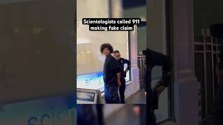 SCIENTOLOGISTS MAKES FALSE 911 CLAIM Falsely Accuse Protester of Having Firearm dianetics [upl. by Bolger]