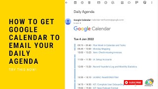 How to get Google Calendar to email your Daily Agenda [upl. by Polky]