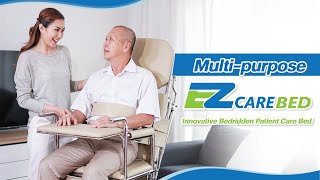 Multifunctional Bedridden Patient Care Equipment  EZ CARE BED patient transfer device for home use [upl. by Esorylime]