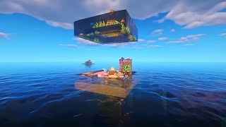 quotFloating Island Paradise Minecraft Sky Buildquot [upl. by Annauqaj]