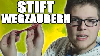 STIFT WEGZAUBERN TRICK FÜR ANFÄNGER mit Erklärung [upl. by Ainel289]