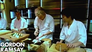 Learning to make Sushi  Gordon Ramsay [upl. by Liahkim103]