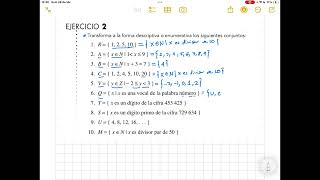 1 Conjuntos Ejercicios de pertenencia y definición [upl. by Dianuj]