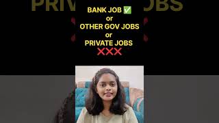 BANK JOB vs OTHER GOV JOBS vs PRIVATE JOBS  banking bank [upl. by Bruis]