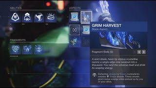 Destiny 2  Grim Harvest New Stasis Aspect amp simulation safegaurd hc [upl. by Popper]