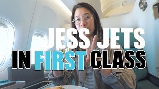 KOREAN AIR FIRST CLASS Los Angeles to Bangkok [upl. by Osber]