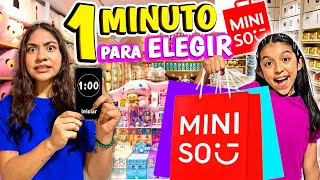 1 MINUTO A MI SOBRINA PARA AGARRAR TODO EN MINISO 😱🛍  Michell Merlin [upl. by Ninaj]