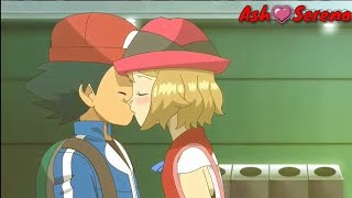 Pokemon Ash ❤️ Serena kiss [upl. by Alocin]