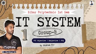 bihar polytechnic 1st semester it system groupbit system vvi objective questionH2O STUDY SEMESTER [upl. by Ait224]