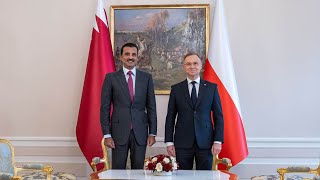 SH der Emir führt Gespräche mit dem Präsidenten von Polen [upl. by Kyred]