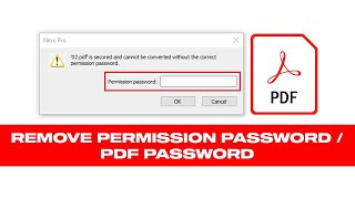 How To Remove Permission Password Or Unlock PDF Document  Fast amp Easy [upl. by Giah958]