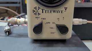 TELEWAVE 44A WATT METER PROOF OF OPERATION [upl. by Riehl]