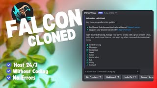 How to Make a Discord Bot Like Falcon  Falcon Cloned  Kronix [upl. by Erdnaed]