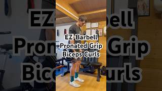 EZBarbell Pronated Grip Biceps Curls 💪🏼Arms ArmsWorkout OnlineCoaching MensFitness Men [upl. by Rosecan]