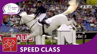 Jumping 1st Individual Qualifier  Speed Class  Aachen  FEI European Championships 2015 [upl. by Hallutama]