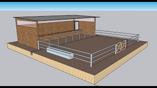 Shed Design for Small Scale Dairy farms need few changes by Archtct Junaid Designed by Dr Riaz [upl. by Etnwahs]