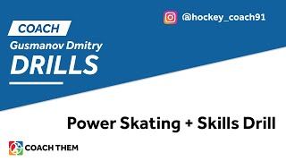 Power Skating  Skills Drill [upl. by Leakcim]