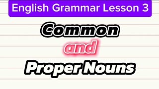 Common And Proper NounsExamples Of Common And Proper Nouns english englishgrammar education [upl. by Kozloski]