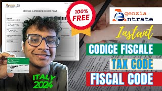 Mandatory to have Codice Fiscale Fiscal Code Tax Code for Italy for Study and work Visa  Italy [upl. by Ahsilyt]