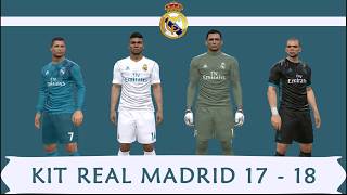 Kit REAL MADRID 17  18 para PES 2017 [upl. by Laersi]