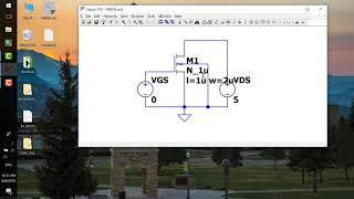 Lecture 10  LTSpice simulation of NMOS PMOS IV curves M2v4 [upl. by Kelli]