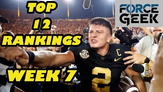 COLLEGE FOOTBALL RANKINGS  WEEK 7 [upl. by Aileahcim]