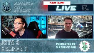 ECH Post Game Live Presented By FlatstickPub  Jets at Kraken [upl. by Annig]