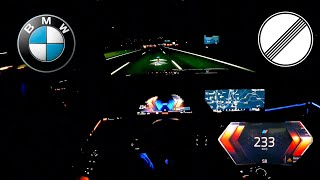 THE ALL NEW BMW 520d 197PS TOP SPEED GERMAN AUTOBAHN NIGHT POV DRIVE 234kmh [upl. by Lua776]