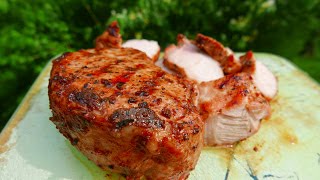 Grilled Pork Chops Recipe with Mustard Marinade [upl. by Hamish899]