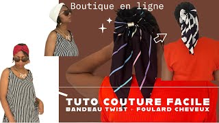 Tuto Accessoires cheveux  bandeau twist et foulard cheveux [upl. by Jecho]