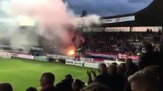 AZ Alkmaar vs Sparta Rotterdam away pyro 2017 [upl. by Nojed923]