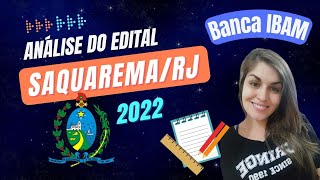 EDITAL SAQUAREMARJ  ANÁLISE DO EDITAL PARA O CONCURSO PÚBLICO DE SAQUAREMARJ [upl. by Digdirb732]