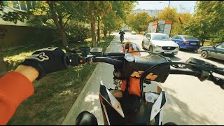 Enduro KTM SXF 450 2018  Yamaha WR450F 2009 Sound Rew Stunt Road Use [upl. by Nomrah]