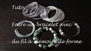 tuto  realiser un bracelet avec du fil memoire [upl. by Brittani]