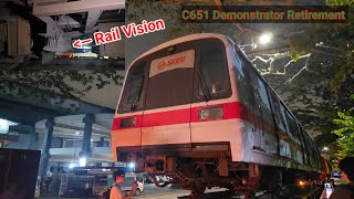 HISTORICALDemonstrator SIE Rail Vision SMRT TRAINS At the Scrapyard — C651 EMU 201 [upl. by Roberson]