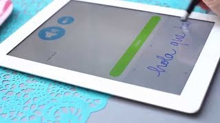 Myscript Stylus in iPad Pro tablet computer Android and iOS Keyboard app review [upl. by Anivol529]