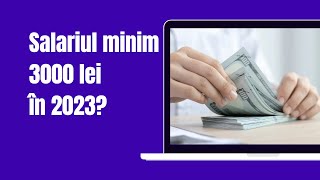 Salar minim 3000 lei în 2023 [upl. by Newfeld]