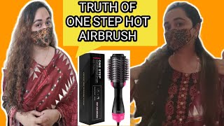 ONE STEP HAIR DRYER AND STYLER REVIEW  3 in 1 Hot Air Brush  Hair Styling [upl. by Odlonyer]