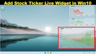 How To AddInstall Finance Stock Ticker Live Widget In Windows 10 [upl. by Eivol457]