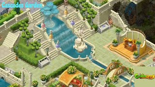 Gardenscapes  Austins Mansion  Gameplay  Restoring Cascades Garden [upl. by Redvers]