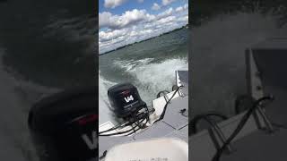 1995 Crestliner Sportfish 1750 at crushing speed [upl. by Funk500]